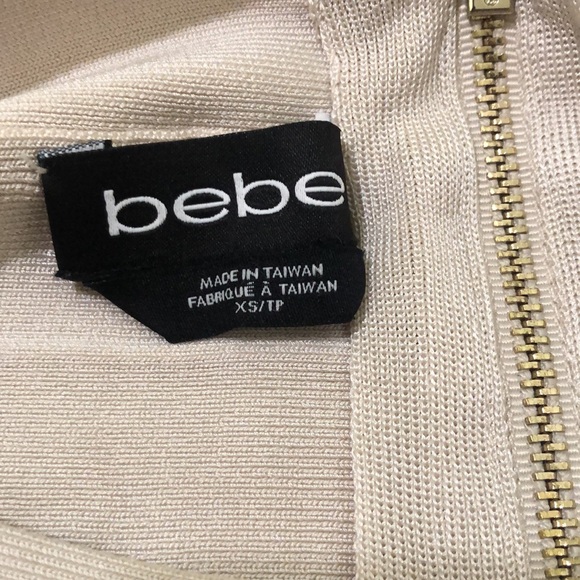 Bebe Cream White Bandage Skirt XS - Picture 4 of 6